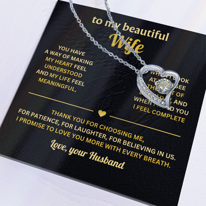 Jewelry To My Wife, Forever Love Necklace for Her