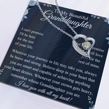 To My Granddaughter Necklace, Valentines Day Gifts for Her