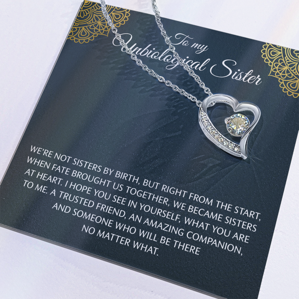 To My Step Sister Necklace, Forever Love Necklace