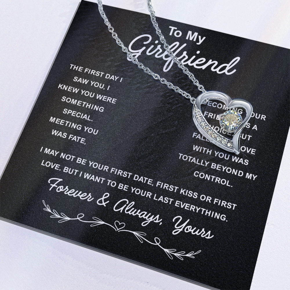 To My Girlfriend Necklace, When Your Girlfriend Wears It, She Radiates Pure Love