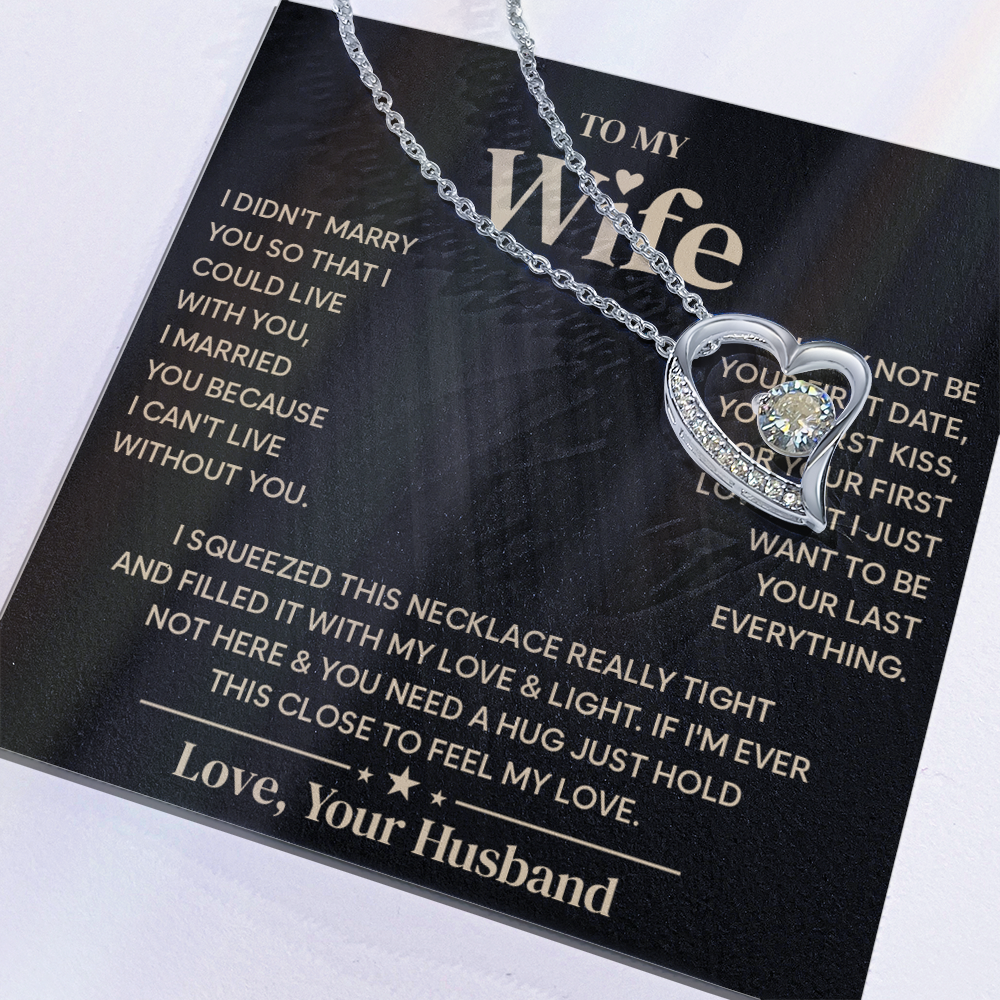 To My Wife Necklace, Jewelry that speaks the words your heart can't say