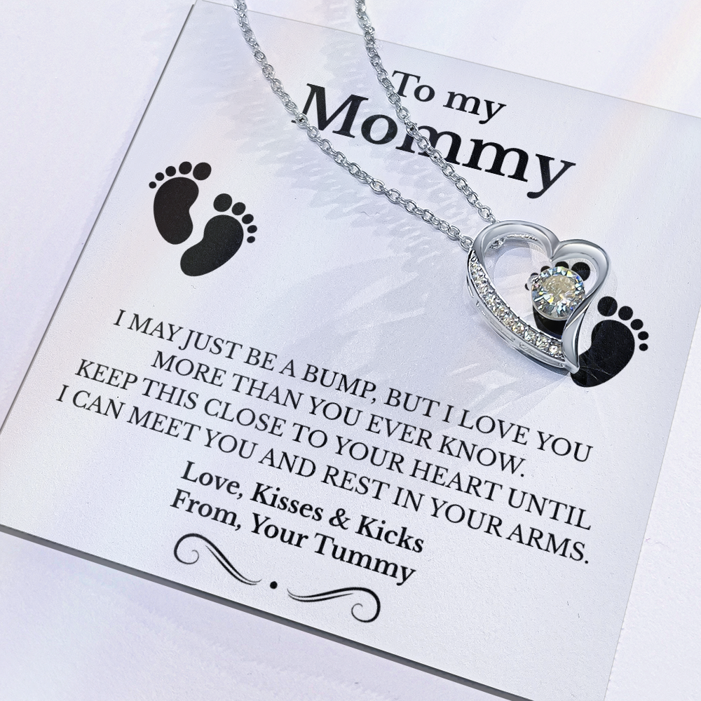 Mommy To Be Gift,  New Mom Necklace with Message Card