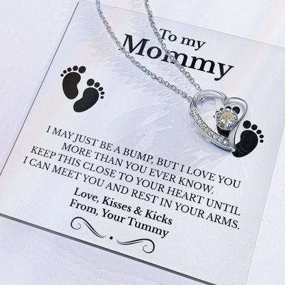 Mommy To Be Gift,  New Mom Necklace with Message Card