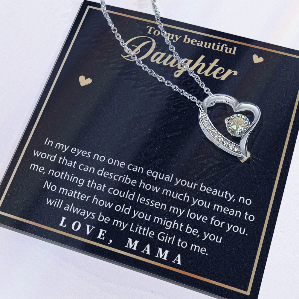 To My Beautiful Daughter Necklace, Pendant from Mom & Dad