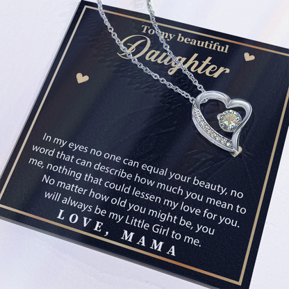 To My Beautiful Daughter Necklace, Pendant from Mom & Dad