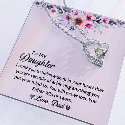 To My Daughter Alluring Beauty Necklace for Dughter, Daughter Gifts, Gift idea for Daughter, Best Gifts for Daugther, Father Daughter Gifts