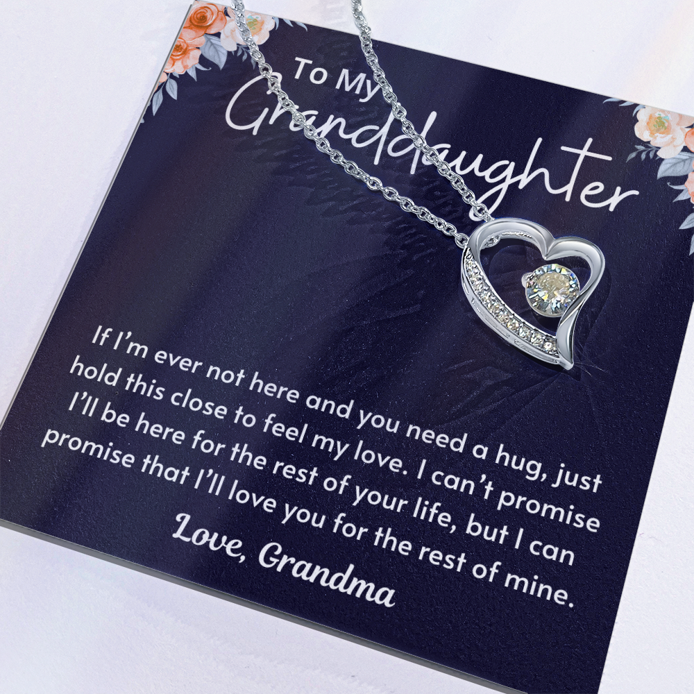 Granddaughter Necklace From Grandmom, Forever Love Necklace