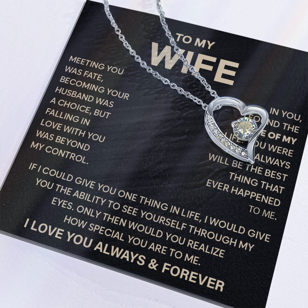 Wife Anniversary Gift, Forever Love Necklace