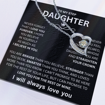 Step Daughter Necklace, Love Necklace for Daughter