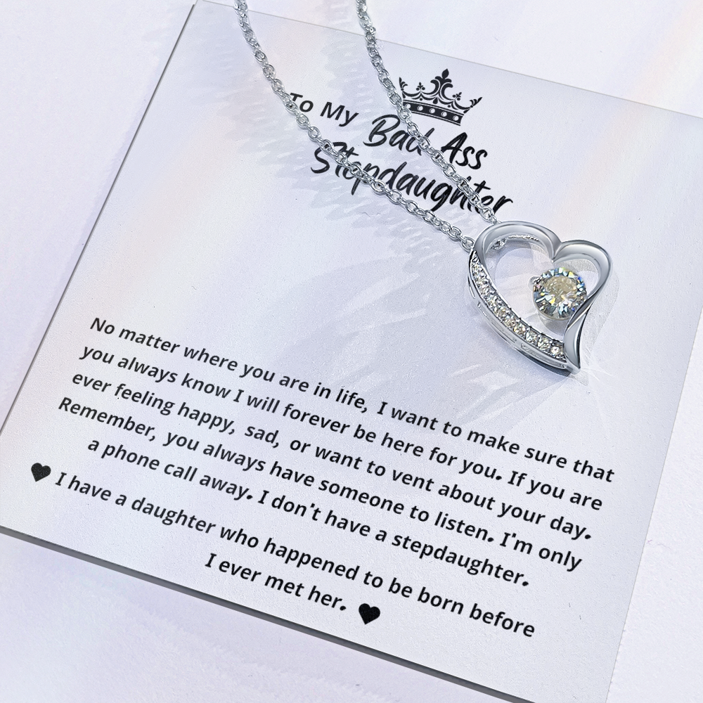 Unbiological Daughter Necklace, When She wears It, Her Smile Glows Even More