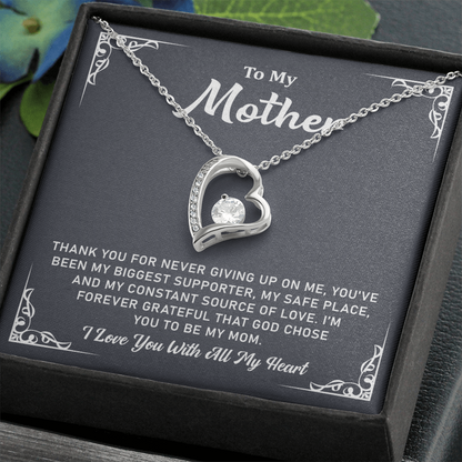 To My Mom Forever Love Necklace – Jewelry Gifts for Mom, Best Gifts for My Mom
