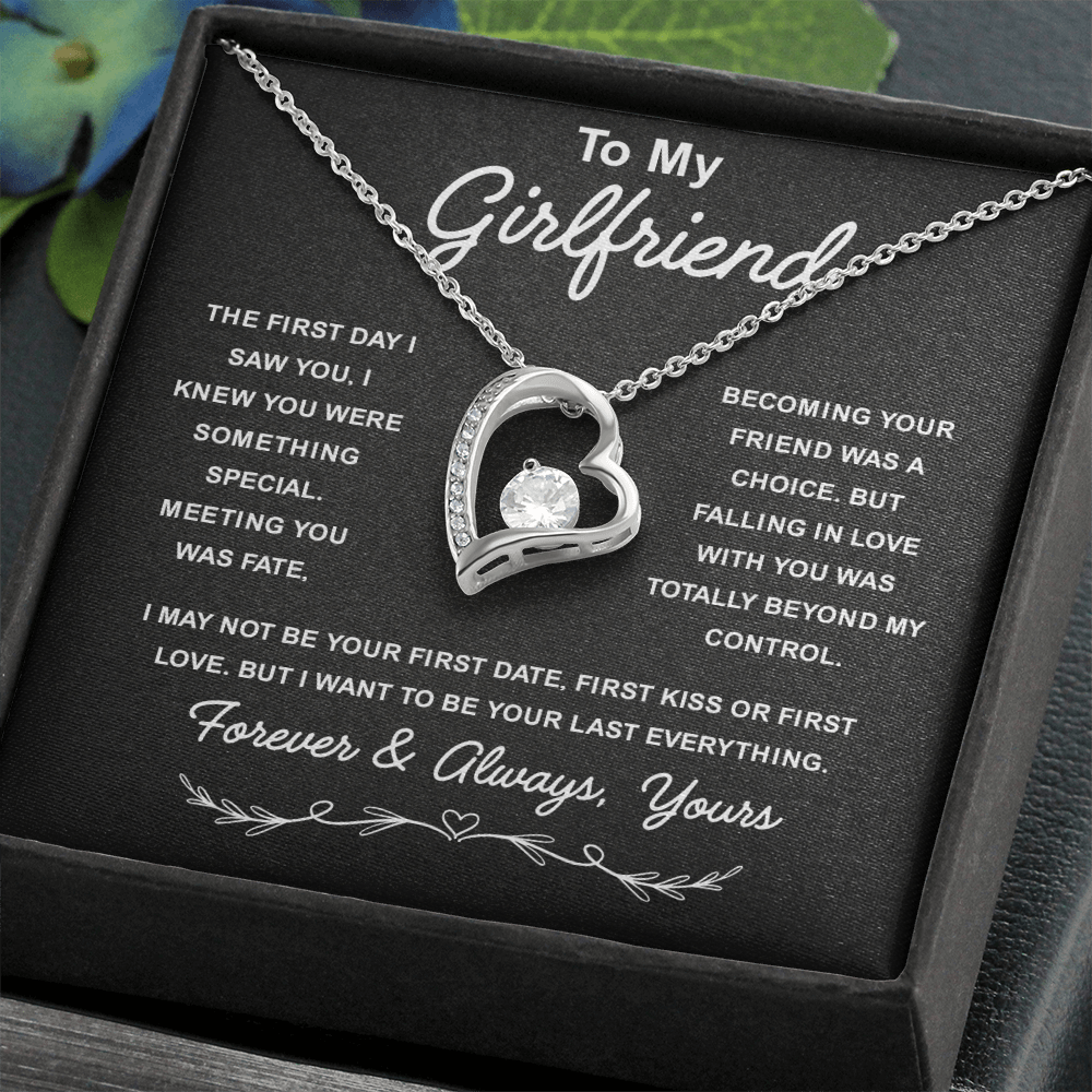 To My Girlfriend Necklace, When Your Girlfriend Wears It, She Radiates Pure Love