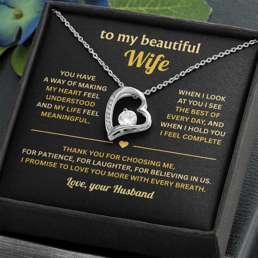 Jewelry To My Wife, Forever Love Necklace for Her
