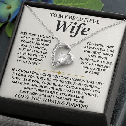 Jewelry To My Wife from Husband, Forever Love Necklace