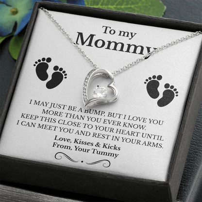 Mommy To Be Gift,  New Mom Necklace with Message Card