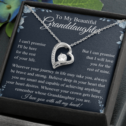 To My Granddaughter Necklace, Valentines Day Gifts for Her