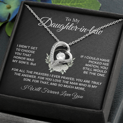 Gifts for Daughter-in-Law – Forever Love Necklace with Sentimental Message