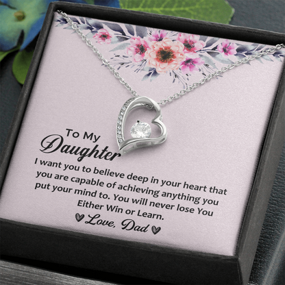 To My Daughter Alluring Beauty Necklace for Dughter, Daughter Gifts, Gift idea for Daughter, Best Gifts for Daugther, Father Daughter Gifts