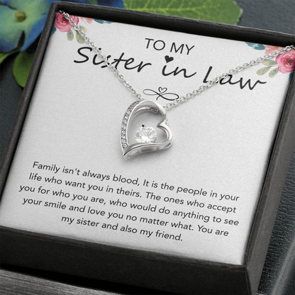 Valentines Day Gifts for Sister in law, Forever Love Necklace
