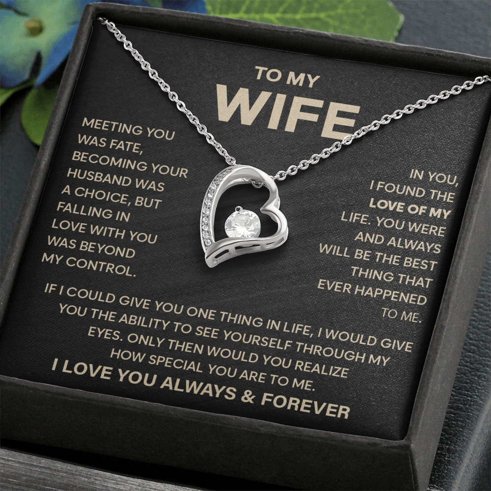 Wife Anniversary Gift, Forever Love Necklace