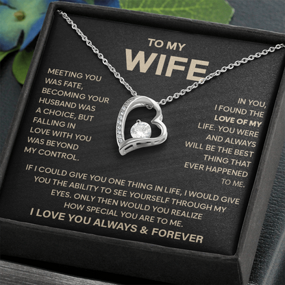 Wife Anniversary Gift, Forever Love Necklace