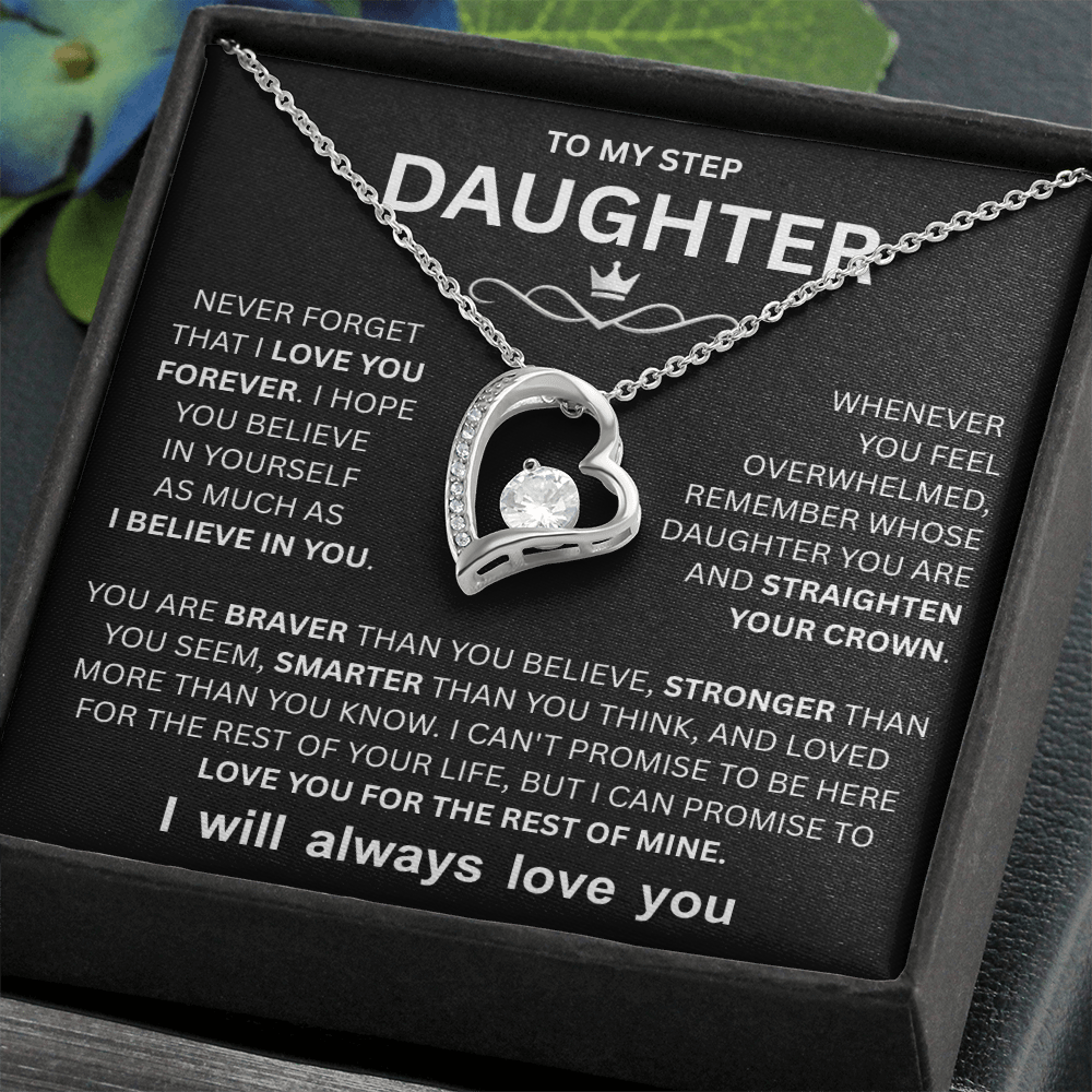 Step Daughter Necklace, Love Necklace for Daughter