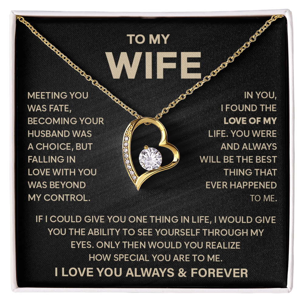 Wife Anniversary Gift, Forever Love Necklace