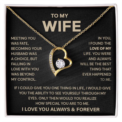 Wife Anniversary Gift, Forever Love Necklace