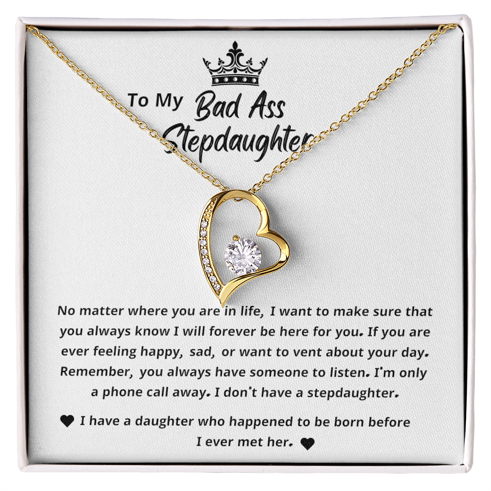 Unbiological Daughter Necklace, When She wears It, Her Smile Glows Even More