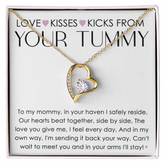 To My Mommy Forever Love Necklace – Heartfelt New Mom Gift from Baby, First time mom gift