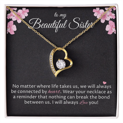 To My Sister Necklace, Necklace Gifts for Sisters