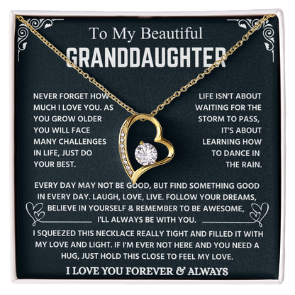 Granddaughter Necklace From Grandpa, It Lights Up Her Already Radiant Smile
