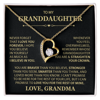 To Granddaughter Necklaces, Forever Love Necklace