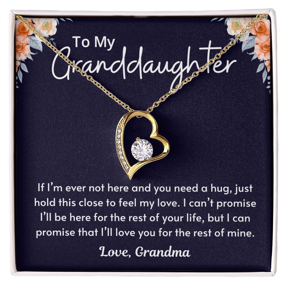 Granddaughter Necklace From Grandmom, Forever Love Necklace