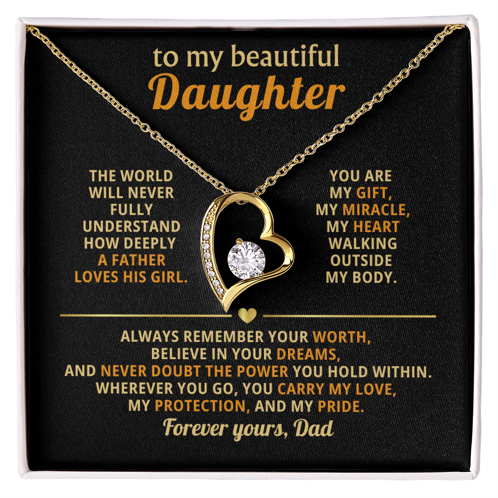 Gifts for Daughter from Mum & Dad Forever Love Necklace Daughter Birthday & Graduation Gifts