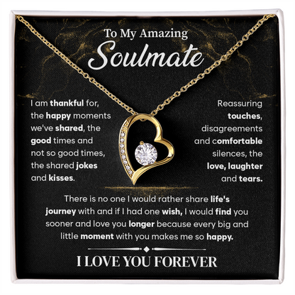 To My Soulmate Necklace, Forever Love Necklace
