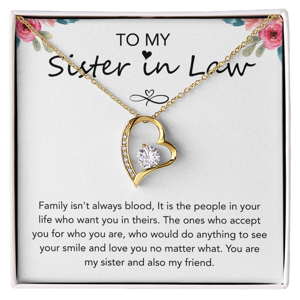 Valentines Day Gifts for Sister in law, Forever Love Necklace