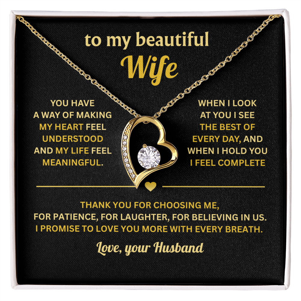 Jewelry To My Wife, Forever Love Necklace for Her