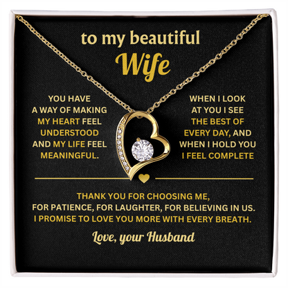 Jewelry To My Wife, Forever Love Necklace for Her