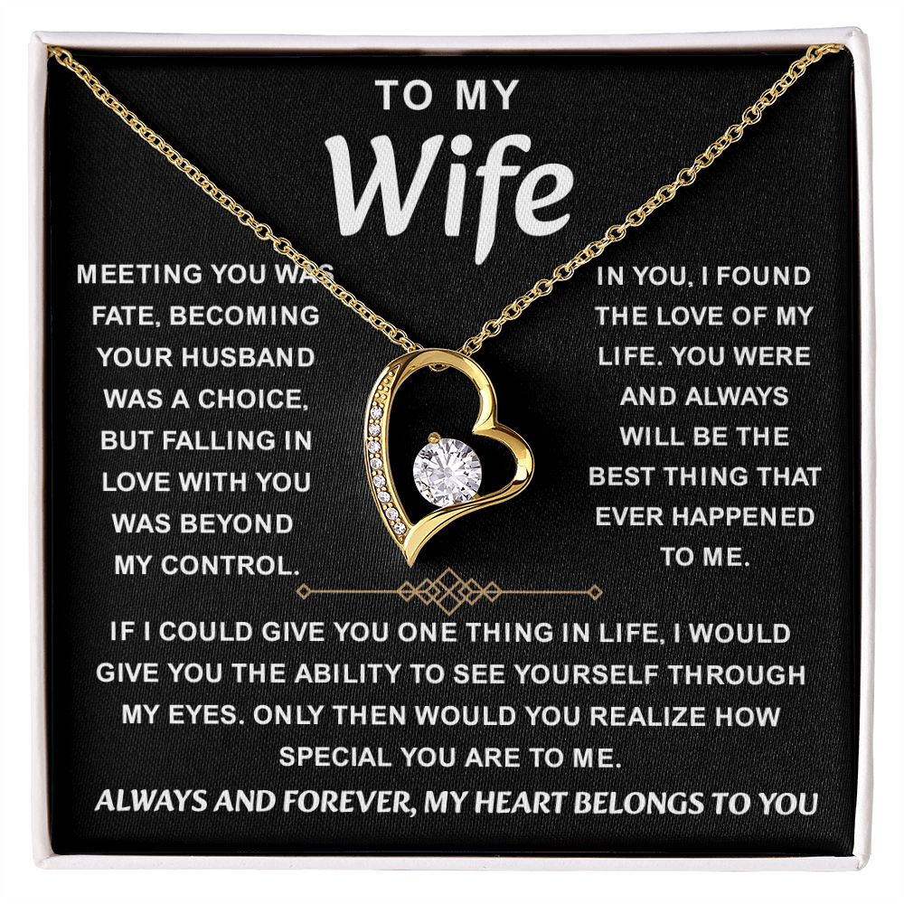 To My Wife Necklace from Husband, Her beauty shines with this piece