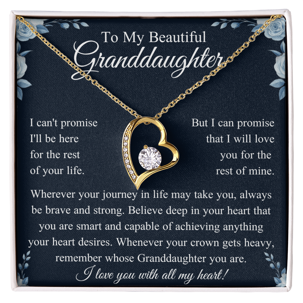To My Granddaughter Necklace, Valentines Day Gifts for Her