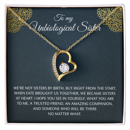 To My Step Sister Necklace, Forever Love Necklace