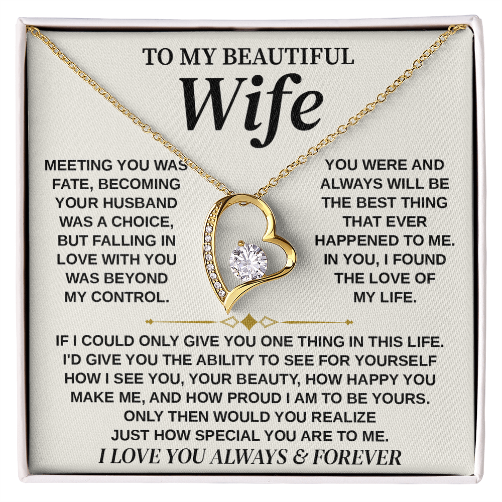 Jewelry To My Wife from Husband, Forever Love Necklace