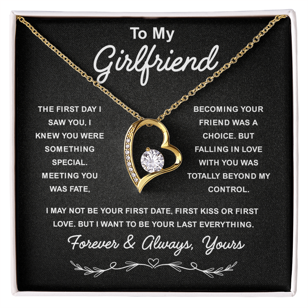 To My Girlfriend Necklace, When Your Girlfriend Wears It, She Radiates Pure Love