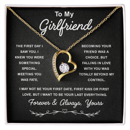 To My Girlfriend Necklace, When Your Girlfriend Wears It, She Radiates Pure Love
