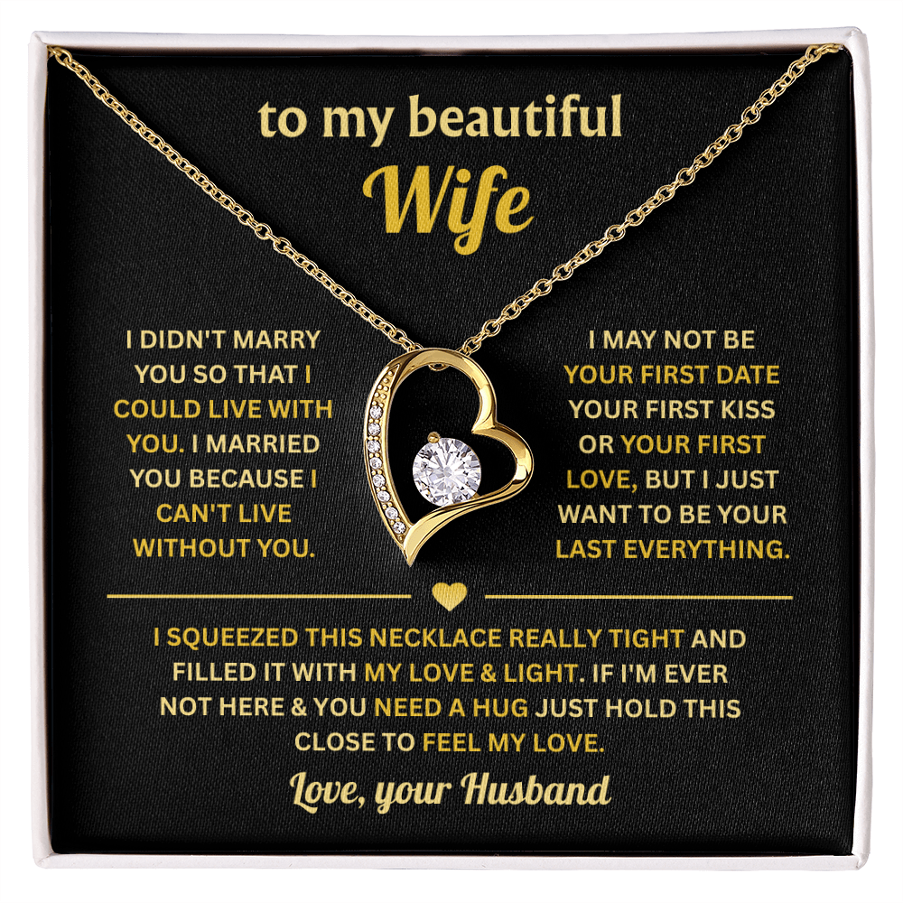 Wife Necklace from Husband, Necklace for Her