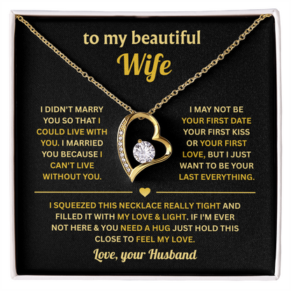 Wife Necklace from Husband, Necklace for Her