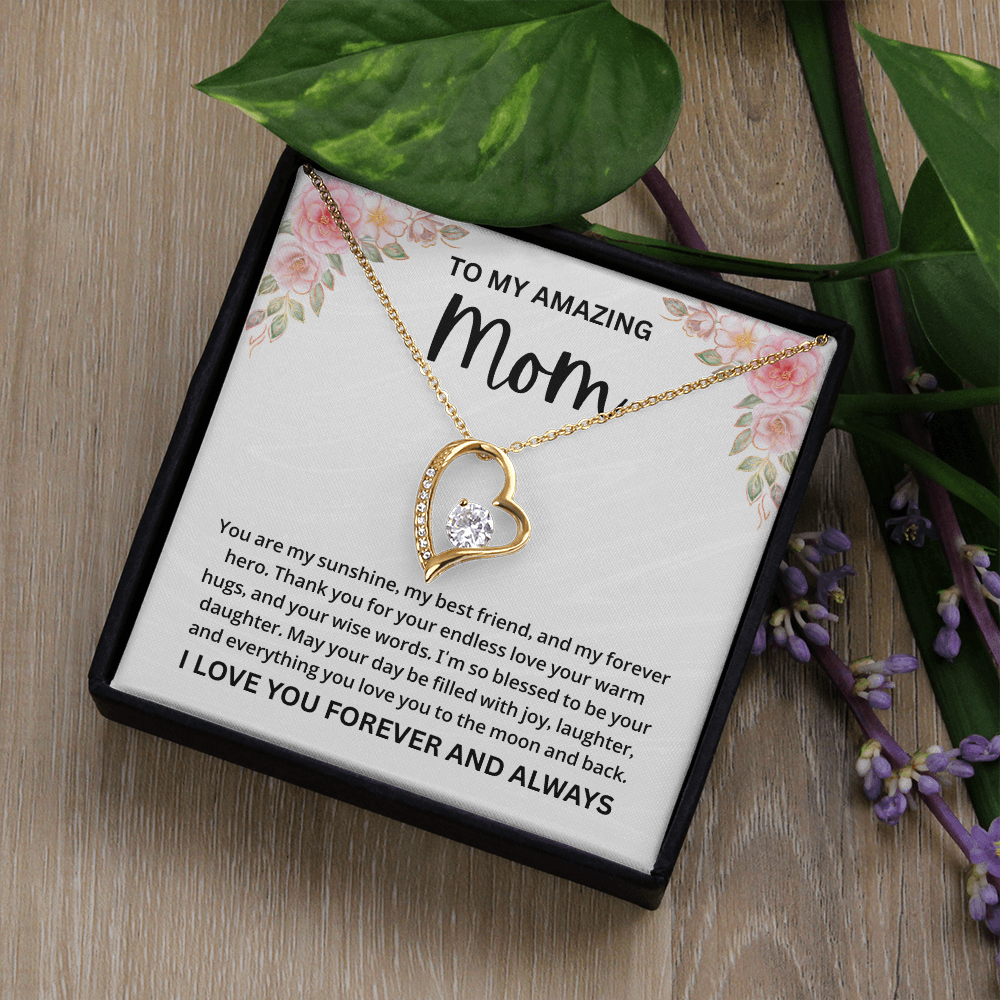 To MY Mom Necklace, Mom Gifts Birthday Gifts With Message Card