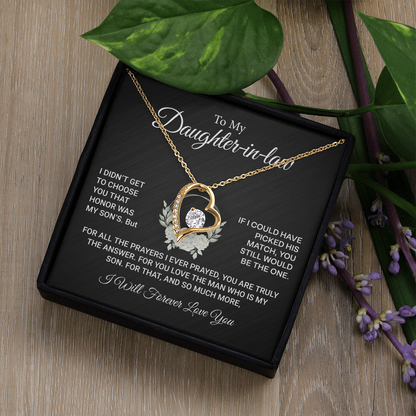 Gifts for Daughter-in-Law – Forever Love Necklace with Sentimental Message