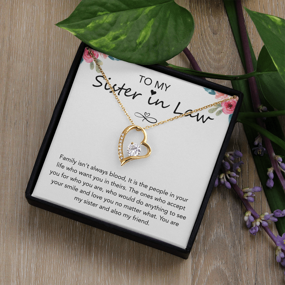 Valentines Day Gifts for Sister in law, Forever Love Necklace